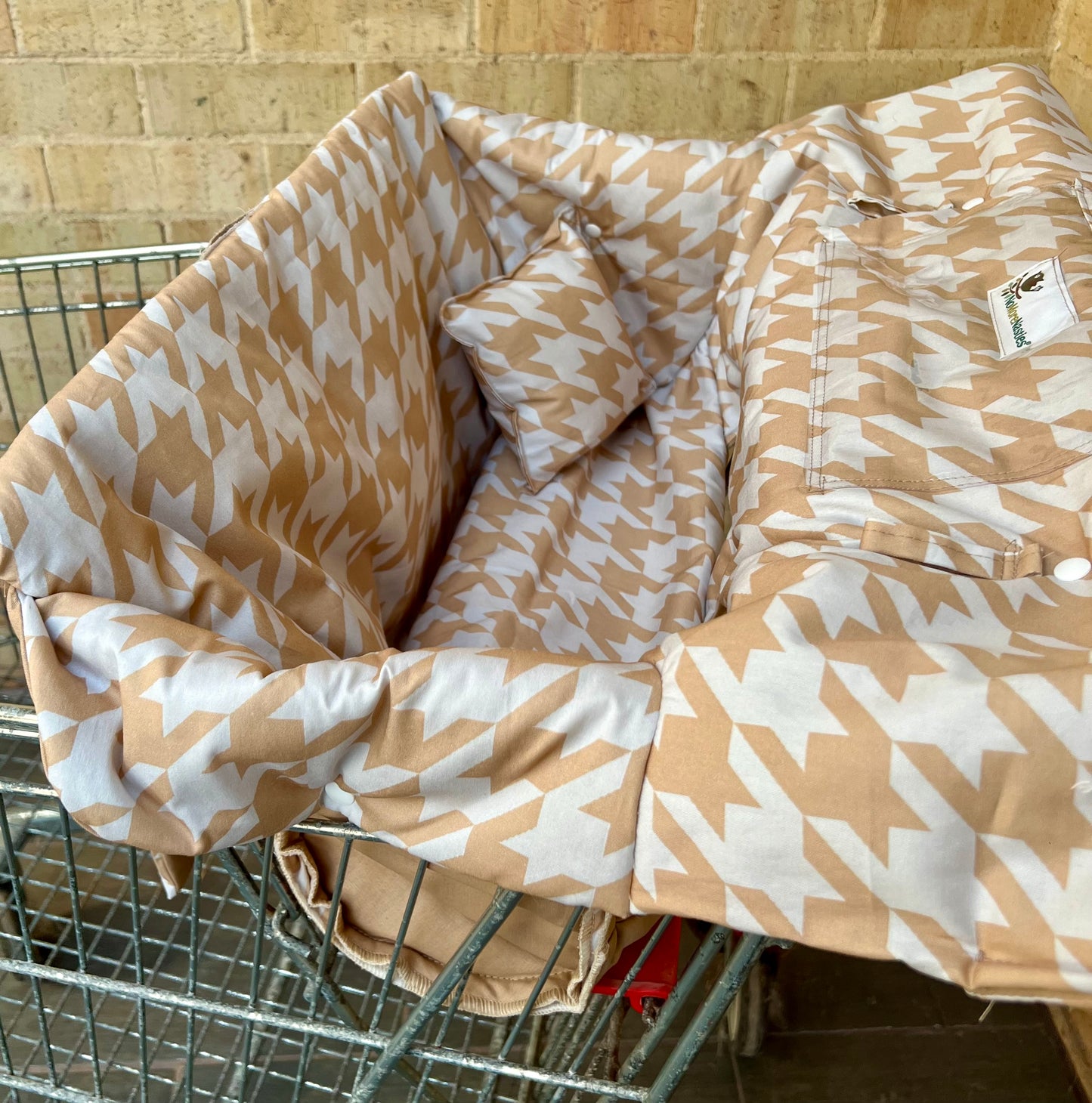 Houndstooth Shopping Trolley Seat Cover