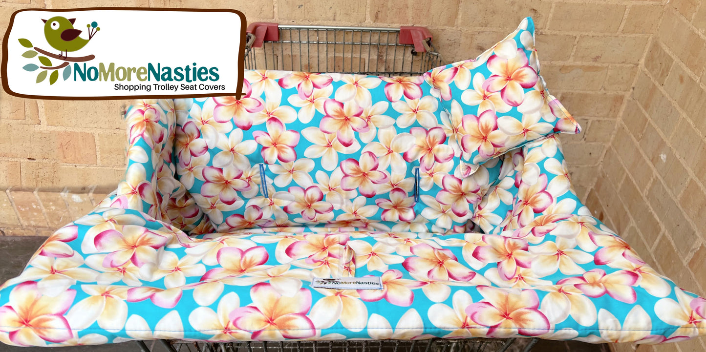 Frangipani Shopping Trolley Seat Cover