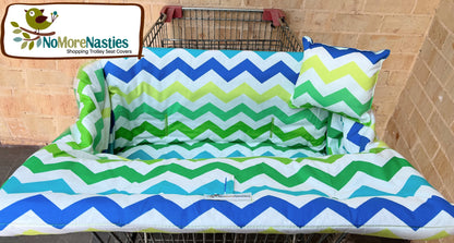 Lime Chevron Deluxe Shopping Trolley Seat Cover